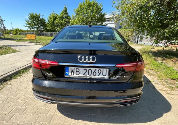 Audi A4 cena 84000 przebieg: 147000, rok produkcji 2019 z Warszawa małe 631